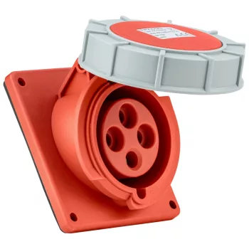   Tracon TICS-324IP67 Beépíthető ferde ipari csatlakozóaljzat 32A, 400V, 3P+E, 6h, IP67