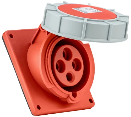 Tracon TICS-324IP67 Beépíthető ferde ipari csatlakozóaljzat 32A, 400V, 3P+E, 6h, IP67