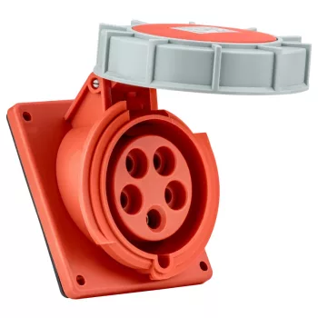   Tracon TICS-325IP67 Beépíthető ferde ipari csatlakozóaljzat 32A, 400V, 3P+N+E, 6h, IP67