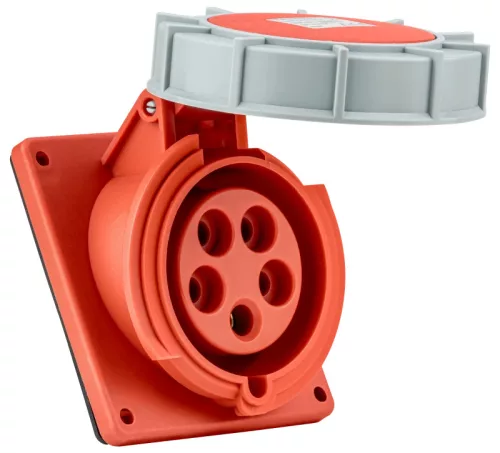 Tracon TICS-325IP67 Beépíthető ferde ipari csatlakozóaljzat 32A, 400V, 3P+N+E, 6h, IP67