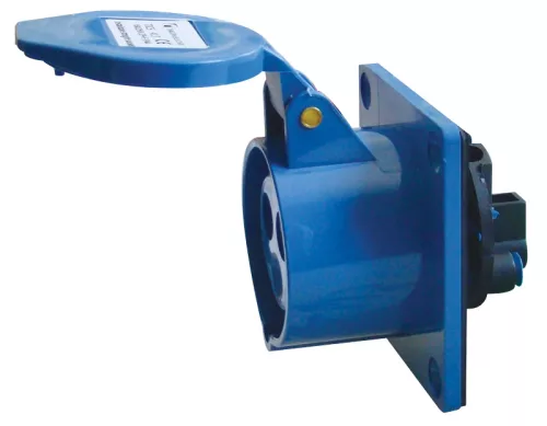 Tracon TICS-413 ipari csatlakozóaljzat 16A, 250V, 2P+E, 6h, IP44