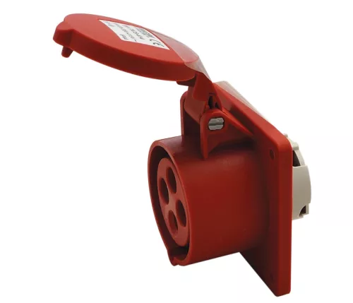 Tracon TICS-414 ipari csatlakozóaljzat 16A, 400V, 3P+E, 6h, IP44