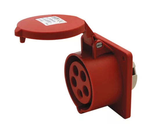 Tracon TICS-415 ipari csatlakozóaljzat 16A, 400V, 3P+N+E, 6h, IP44