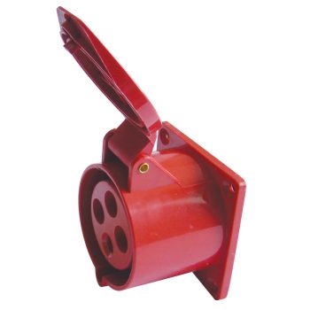   Tracon TICS-424 Beépíthető egyenes ipari csatlakozóaljzat 32A, 400V, 3P+E, 6h, IP44