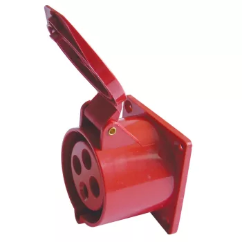 Tracon TICS-424 ipari csatlakozóaljzat 32A, 400V, 3P+E, 6h, IP44