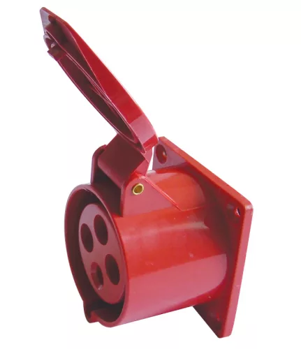 Tracon TICS-424 ipari csatlakozóaljzat 32A, 400V, 3P+E, 6h, IP44
