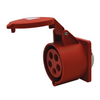   Tracon TICS-425 Beépíthető egyenes ipari csatlakozóaljzat 32A, 400V, 3P+N+E, 6h, IP44