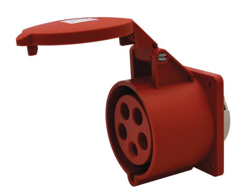 Tracon TICS-425 Beépíthető egyenes ipari csatlakozóaljzat 32A, 400V, 3P+N+E, 6h, IP44