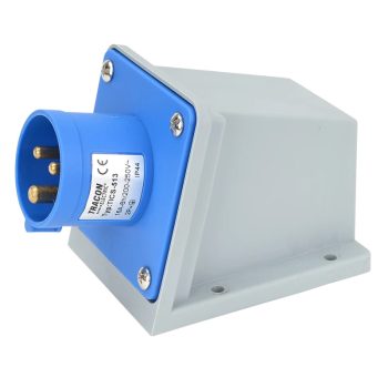   Tracon TICS-513 Felületre szerelhető ipari csatlakozó dugó 16A, 250V, 2P+E, 6h, IP44