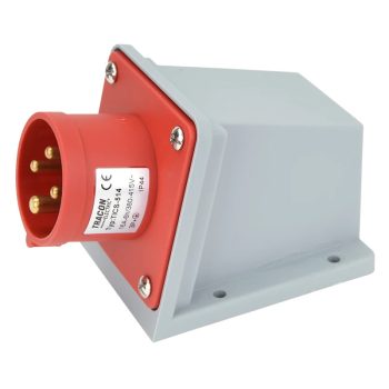   Tracon TICS-514 Felületre szerelhető ipari csatlakozó dugó 16A, 400V, 3P+E, 6h, IP44