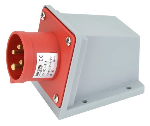 Tracon TICS-514 Felületre szerelhető ipari csatlakozó dugó 16A, 400V, 3P+E, 6h, IP44