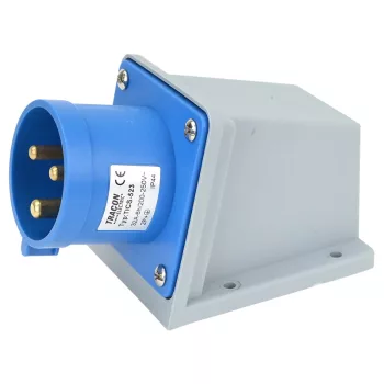Tracon TICS-523 ipari csatlakozódugó 32A, 250V, 2P+E, 6h, IP44