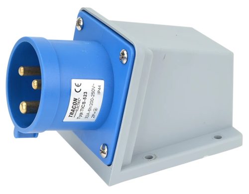 Tracon TICS-523 Felületre szerelhető ipari csatlakozó dugó 32A, 250V, 2P+E, 6h, IP44
