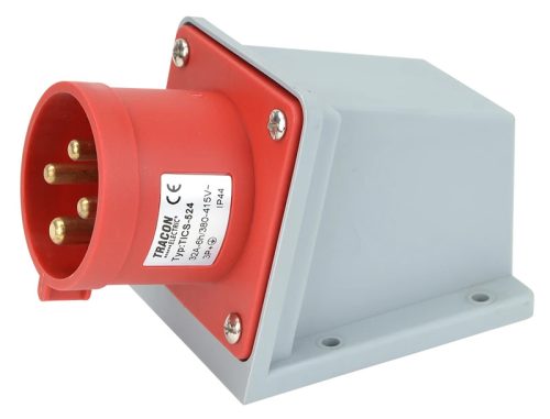 Tracon TICS-524 Felületre szerelhető ipari csatlakozó dugó 32A, 400V, 3P+E, 6h, IP44