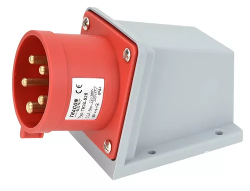 Tracon TICS-525 ipari csatlakozódugó 32A, 400V, 3P+N+E, 6h, IP44