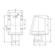 Tracon TICS-525 ipari csatlakozódugó 32A, 400V, 3P+N+E, 6h, IP44