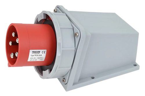 Tracon TICS-535 Felületre szerelhető ipari csatlakozó dugó 63A, 400V, 3P+N+E, 6h, IP67