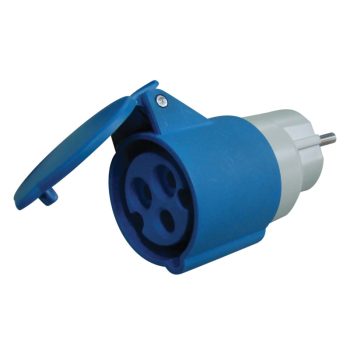   Tracon TICS-A3 Csatlakozó adapter, Schuko/CEE 16A, 250V, IN 2P+E (Schuko), OUT 2P+E 6h (CEE)