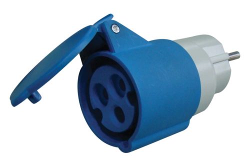 Tracon TICS-A3 Csatlakozó adapter, Schuko/CEE 16A, 250V, IN 2P+E (Schuko), OUT 2P+E 6h (CEE)