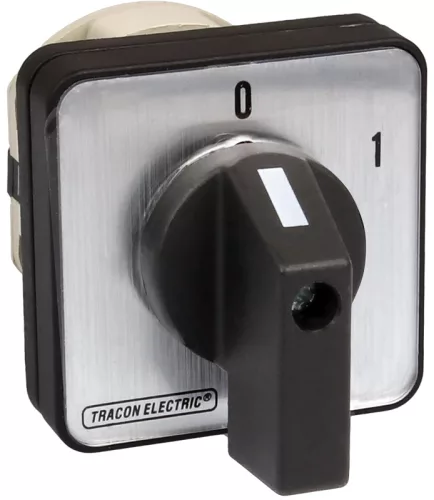Tracon TK-206/2 Kézikapcsoló, BE-KI 400V, 50Hz, 20A, 2P, 5,5kW, 48×48mm, 60°