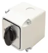 Tracon TK-209/3T Tokozott kézikapcsoló, BE-KI 400V, 50Hz, 20A, 3P, 5,5kW, 48×48mm, 90°, IP44