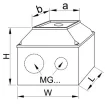Tracon TK/T1+F1/ Összeállított tokozat 20 A-es TK kézikapcsolókhoz IP44
