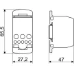Tracon TKB-126/4 Választókapcsoló, 0-1-2 400V, 50Hz, 125A, 2×4P, 30kW, 88×88mm, 60°