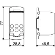 Tracon TKB-209/3T65 Tokozott választókapcsoló, 0-1-2 400V, 50Hz, 20A, 2×3P, 5,5kW, 48×48mm, 90°, IP65