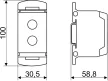 Tracon TKB-209/4T65 Tokozott választókapcsoló, 0-1-2 400V, 50Hz, 20A, 2×4P, 5,5kW, 48×48mm, 90°, IP65
