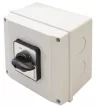 Tracon TKB-256/3T65 Tokozott választókapcsoló, 0-1-2 400V, 50Hz, 25A, 2×3P, 7,5kW, 48×48mm, 60°, IP65