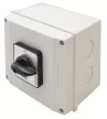 Tracon TKB-259/3T65 Tokozott választókapcsoló, 0-1-2 400V, 50Hz, 25A, 2×3P, 7,5kW, 48×48mm, 90°, IP65