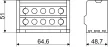 Tracon TKB-329/3T Tokozott választókapcsoló, 0-1-2 400V, 50Hz, 32A, 2×3P, 11kW, 64×64mm, 90°, IP44