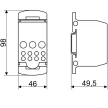 Tracon TKB-329/3 Választókapcsoló, 0-1-2 400V, 50Hz, 32A, 2×3P, 11kW, 64×64mm, 90°