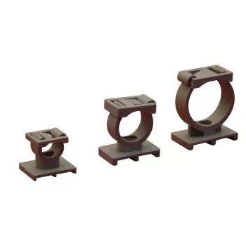 Tracon TKCRZ-32 nyitható, csavarozható kábel- és csőrögzítő, sötétszürke, d=32mm, PA6.6