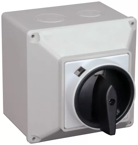 Tracon TKF-20T65 Tokozott főkapcsoló, BE-KI 400V, 50Hz, 20A, 4P, 5,5kW, 64×64mm, IP65