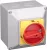 Tracon TKFL-32T Tokozott főkapcsoló, lakatolható, BE-KI 400V, 50Hz, 32A, 4P, 11kW, 64×64mm, IP44