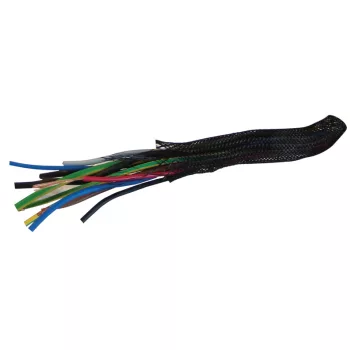   Tracon TKH-003, Műanyag kábelharisnya, halogénmentes poliészter, fekete dmin-dmax=2,4-6,4mm, PET