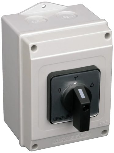 Tracon TKM-25/CT65 Tokozott közvetlen Y-D motorkapcsoló 400V, 50Hz, 25A, 7,5kW, 48×48mm, IP65