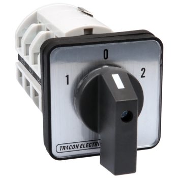   Tracon TKM-25/N Közvetlen irányváltó motorkapcsoló, 1-0-2 400V, 50Hz, 25A, 7,5kW, 48×48mm