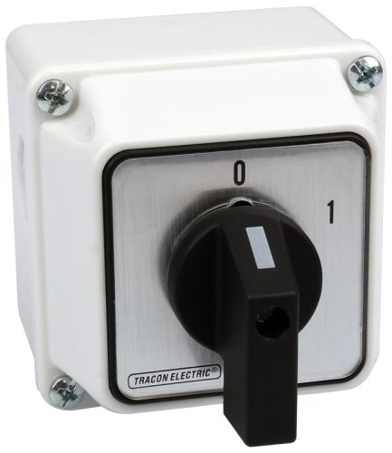 Tracon TKM-25/QT65 Tokozott közvetlen motorkapcsoló, BE-KI 400V, 50Hz, 25A, 7,5kW, 48×48mm, IP65