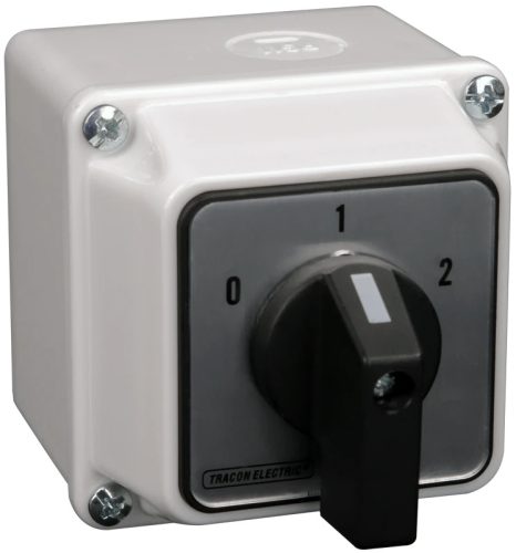 Tracon TKM-32/DT Tokozott Dahlander motorkapcsoló 400V, 50Hz, 32A, 11kW, 64×64mm, IP44