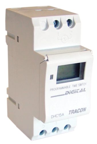 Tracon TKO-HE, Sorolható kapcsolóóra, heti, elektronikus, többfunkciós 230V, 16(4) A