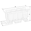 Tracon TKV-326/4T65 Tokozott választókapcsoló, 1-0-2 400V, 50Hz, 32A, 2×4P, 11kW, 64×64mm, 60°, IP65