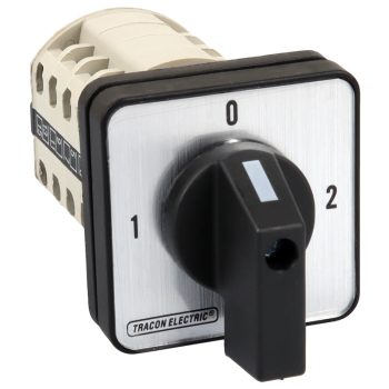   Tracon TKV-329/4 Választókapcsoló, 1-0-2 400V, 50Hz, 32A, 2×4P, 11kW, 64×64mm, 90°