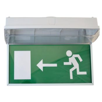   Tracon TLBV-18-KJ, Kijáratjelző tábla TLBV-18 típusokhoz mennyezetre,oldal nyíl