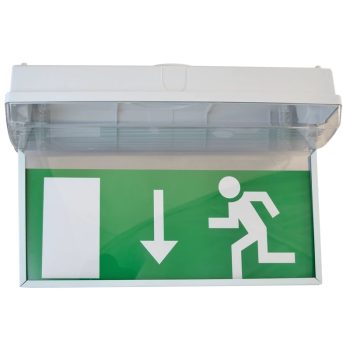   Tracon TLBV-18-KL, Kijáratjelző tábla TLBV-18 típusokhoz mennyezetre, le nyíl