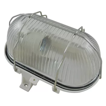   Tracon TLH-08S, Műanyag hajólámpa, ovális, fehér 230 V, 50Hz, E27, max.60W, IP44, classII