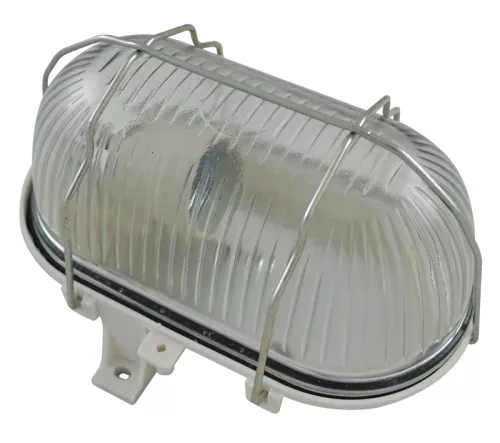 Tracon TLH-08S, Műanyag hajólámpa, ovális, fehér 230 V, 50Hz, E27, max.60W, IP44, classII