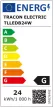 Tracon TLLEDB24W, LED T8 bútorvilágító belső sorozatkapoccsal kapcsoló nélkül 230 V, 50 Hz, 24 W, 2000 lm, 4500 K, 1525 mm,