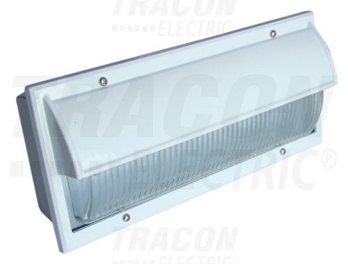 Tracon TLVS-03, Oldalfali járdavilágító lámpatest domború félig takart fehér 230V, 50Hz, E27, max.60W, IP54